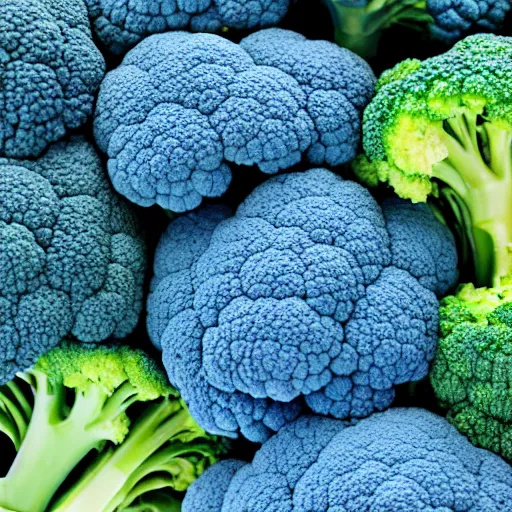 Image similar to blue colored broccoli