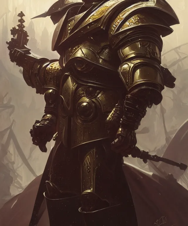 Image similar to Sir Keir Starner as Warhammer 40k Emperor, portrait, fantasy, intricate, elegant, highly detailed, digital painting, artstation, concept art, smooth, sharp focus, illustration, art by artgerm and greg rutkowski and alphonse mucha