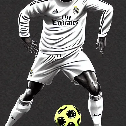 Image similar to Real Madrid football players drawn as football gods. unreal 5. Award-winning. Realistic. High detail. Soccer. Digital art.