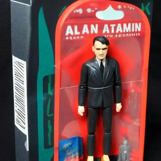 Image similar to alan turing vinyl action figure, plastic, toy, butcher billy style