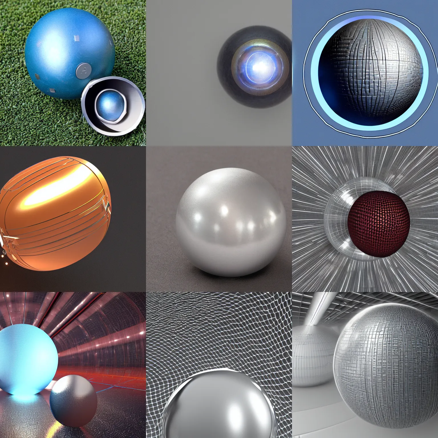 Prompt: metallic capsule, pipelines connected to spheres