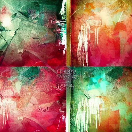 Image similar to collection of abstract backgrounds for the new year and christmas. modern design, ink brush strokes, brushes, lines, grungy. dirty artistic elements.