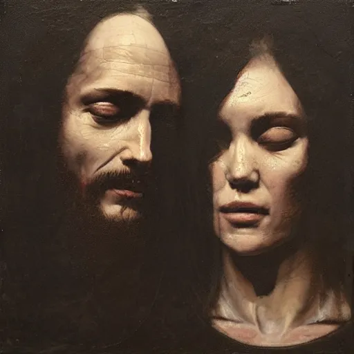 Image similar to jesus and mary by nicola samori