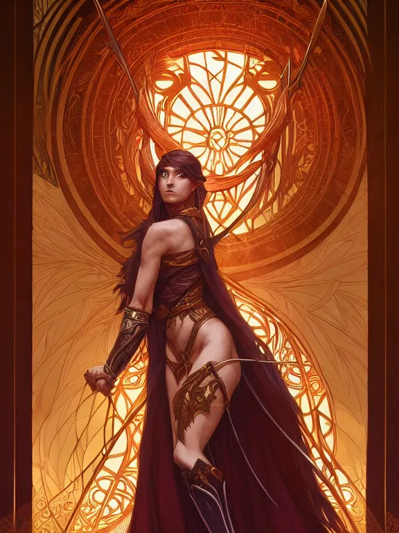 Prompt: symmetry!! intense fanart of a rebeca as a mage warrior as acotar protagonist, magic background, intricate, elegant, highly detailed, my rendition, digital painting, artstation, concept art, smooth, sharp focus, illustration, art by artgerm and greg rutkowski and alphonse mucha