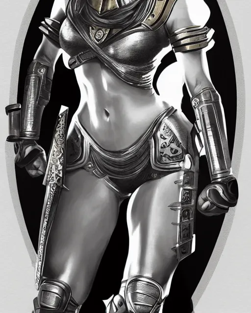 Image similar to full figure ultra realistic illustration, margot robbie as thick female bodybuilder knight zarya from overwatch smiling with closed eyes wearing egyptian armour, intricate, elegant, highly detailed, digital painting, artstation, concept art, smooth, sharp focus, illustration, art by artgerm and greg rutkowski and alphonse mucha