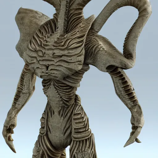 Prompt: videogame model 3 d scifi alien fantasy mystical esoteric creature