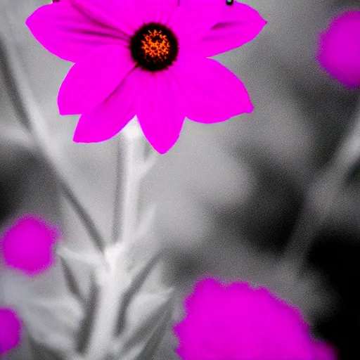 Prompt: an infrared flower