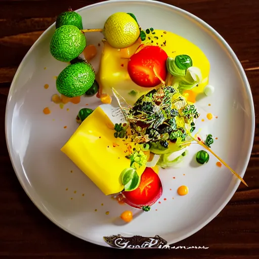 Image similar to causa limena, garnish, trendy, elegant, michelin worthy, food photography, 4 k