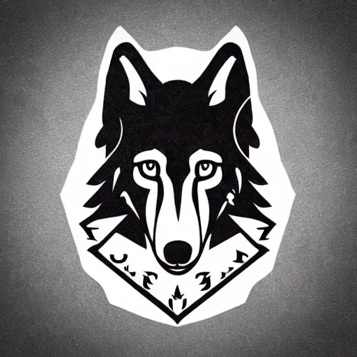 Prompt: vector design logo concept of a wolf
