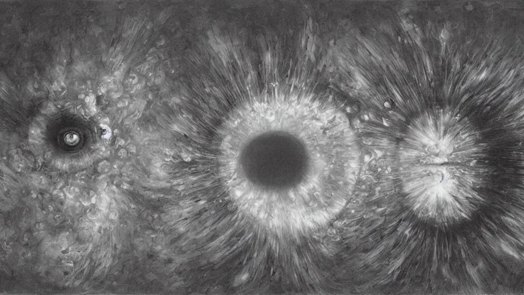 Image similar to a beautiful dreamy painting of a coronavirus inside a glowing high-resolution television screen, dark, face, sinister, detailed, art by M.C. Escher