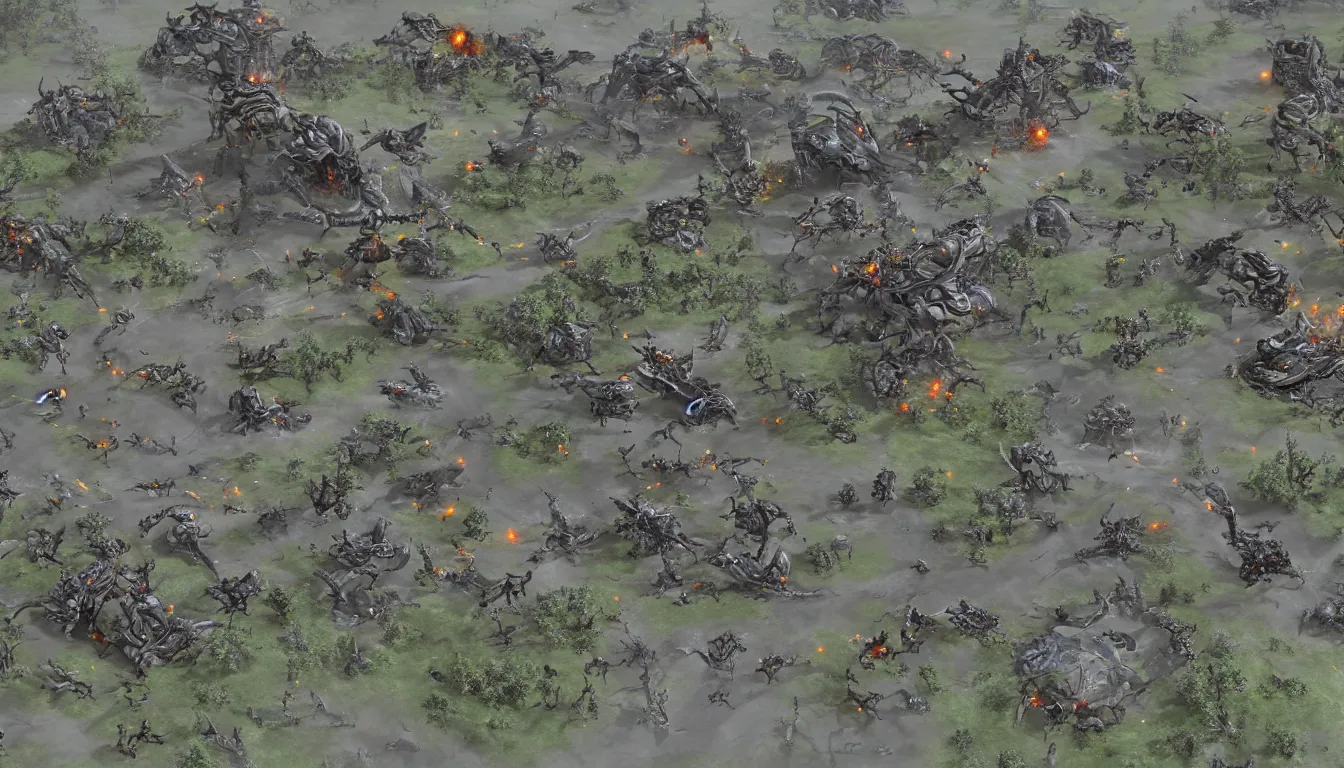 Image similar to The grey goo apocalypse.