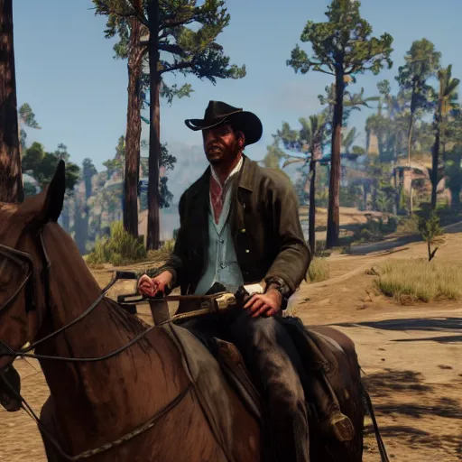 Image similar to grand theft auto v in red dead redemption 2, gta v in rdr 2