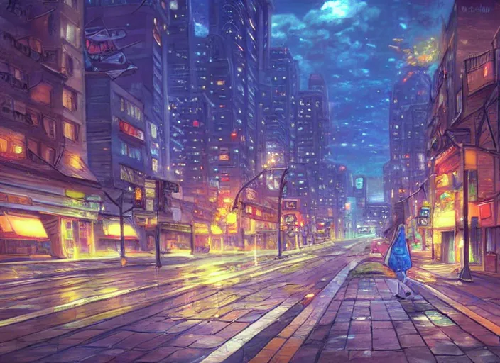 the beautiful streets of Pittsburgh, anime scenery by | Stable Diffusion