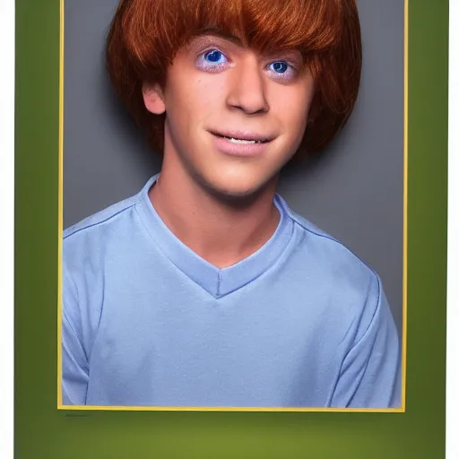 Prompt: a hyper realistic award winning yearbook photo of shaggy from scooby - doo