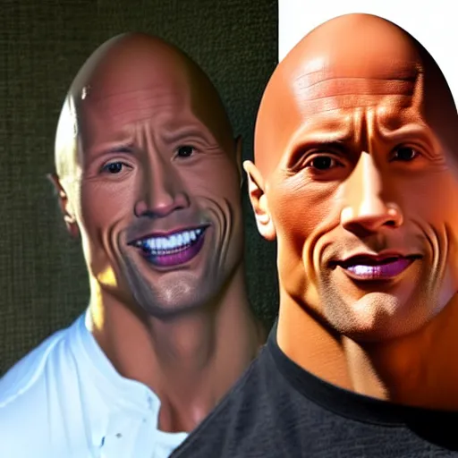 Prompt: dwayne johnson's face on the body of a kangaroo