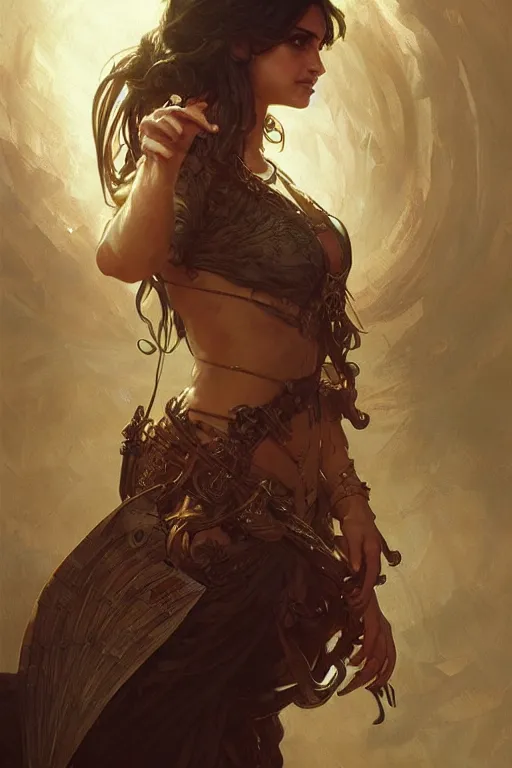 Prompt: penelope cruz , D&D, fantasy, intricate, cinematic lighting, highly detailed, digital painting, artstation, concept art, smooth, sharp focus, illustration, art by Artgerm and Greg Rutkowski and Alphonse Mucha