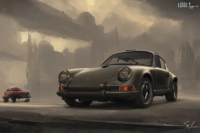 Prompt: dieselpunk porsche 911, highly detailed, digital painting, artstation, concept art, sharp focus, illustration, art by raphael lacoste and greg rutkowski