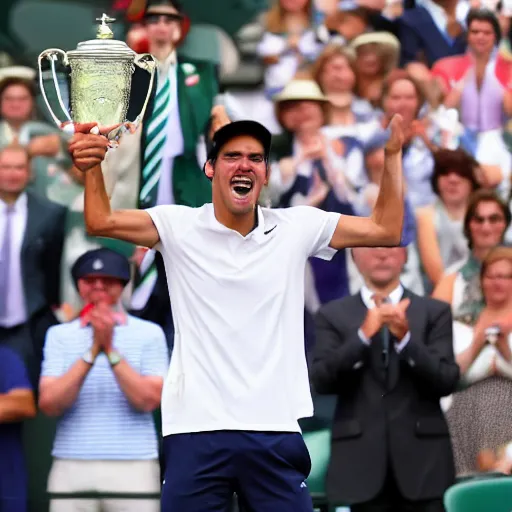 Image similar to joaquin sanchez winning wimbledon, front photo