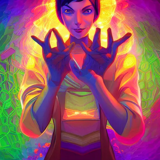 Image similar to skill magic geek inside matrix deepdream radiating a glowing aura stuff loot legends stylized digital illustration video game icon artstation lois van baarle, ilya kuvshinov, rossdraws,