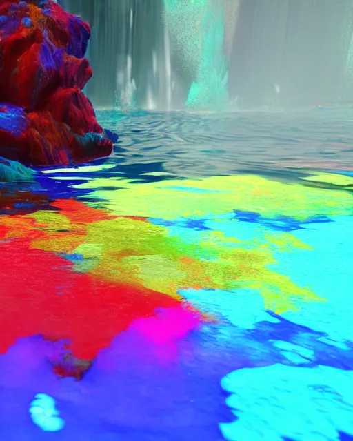 Image similar to color pigments spread out in water, dream, unreal 5, trending on artstation