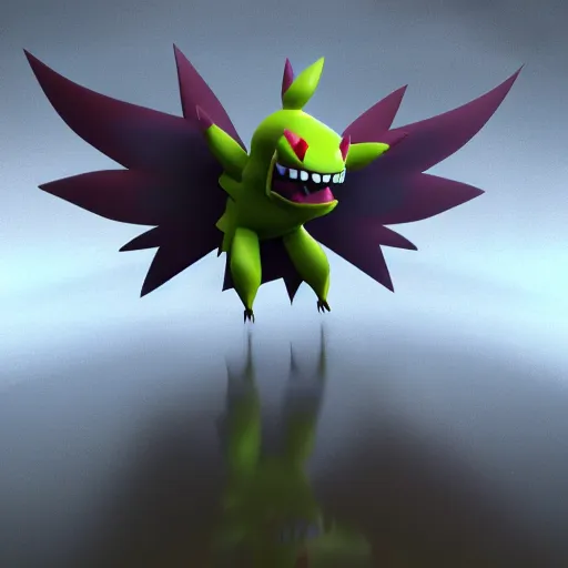 Image similar to scary pokemon 3 d render, hd, 8 k, realistic