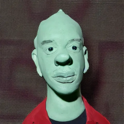 Image similar to diplo made of clay, claymation