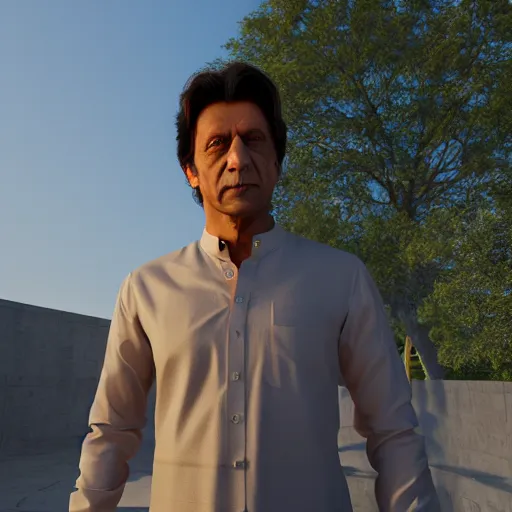 Image similar to imran khan, 3 d meta human, 8 k resolution, made in unreal engine 4