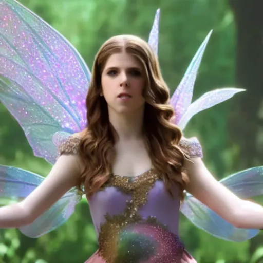 Image similar to anna kendrick as a beautiful fairy, 8 k resolution hyperdetailed photo realistic, extremely high quality and life like