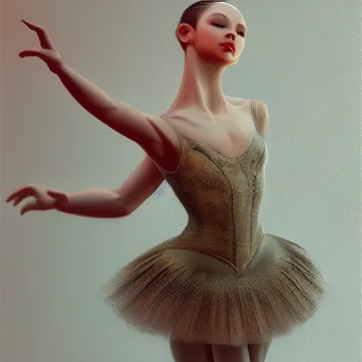 Image similar to ultra detailed hyper realistic deep focus smooth artstation wlop award winning ballerina monet