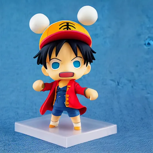 Image similar to high quality portrait flat matte painting of one piece in the style of nendoroid and Toon toys , flat anime style, thick painting, medium close-up