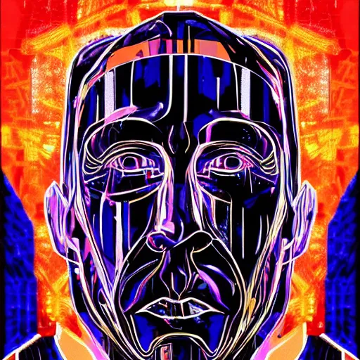 Image similar to alex jones illuminati portrait, cyberpunk