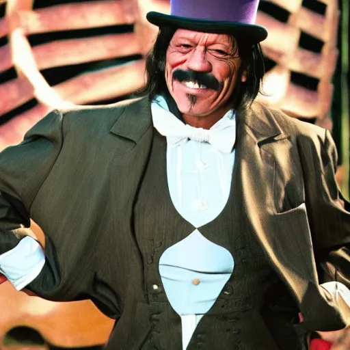 Image similar to danny trejo in willy wanka