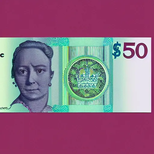 Image similar to concept design of british £ 5 0 note for the year 2 0 3 3