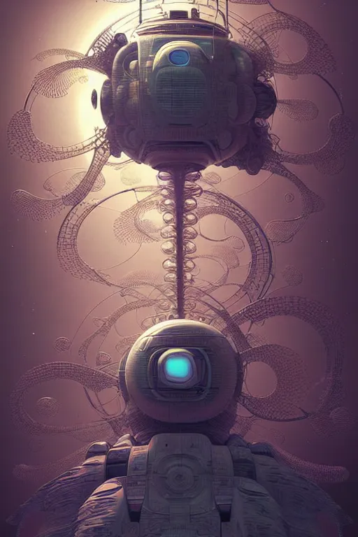 Image similar to design only! 2 0 5 0 s retro future art 1 9 7 0 s science fiction borders lines decorations space machine, mech, robot. muted colors. by jean - baptiste monge, ralph mcquarrie, marc simonetti, 1 6 6 7. mandelbulb 3 d, fractal flame, jelly fish, coral