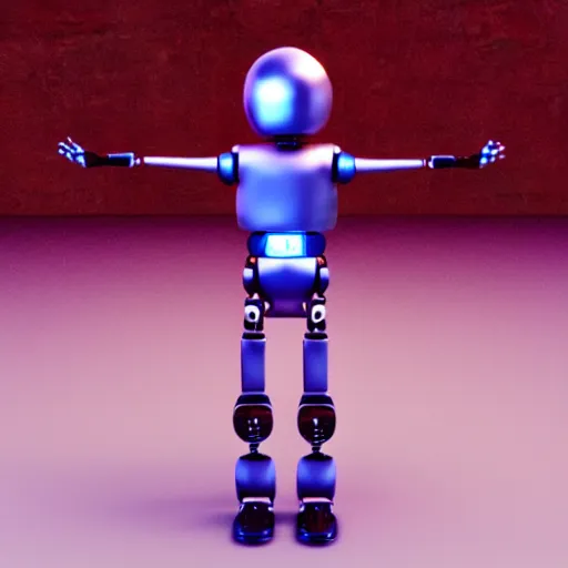 Image similar to a dancing robot. vray. artstatiom