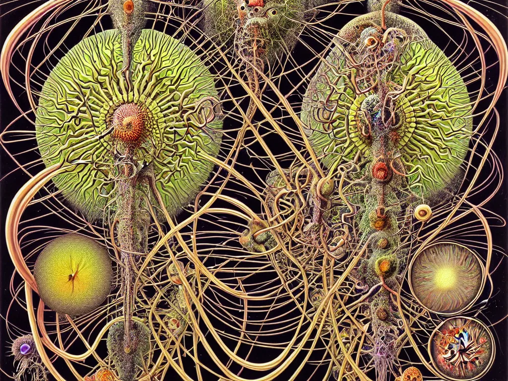 Image similar to neo surrealism, art by ernst haeckel and daniel martin diaz