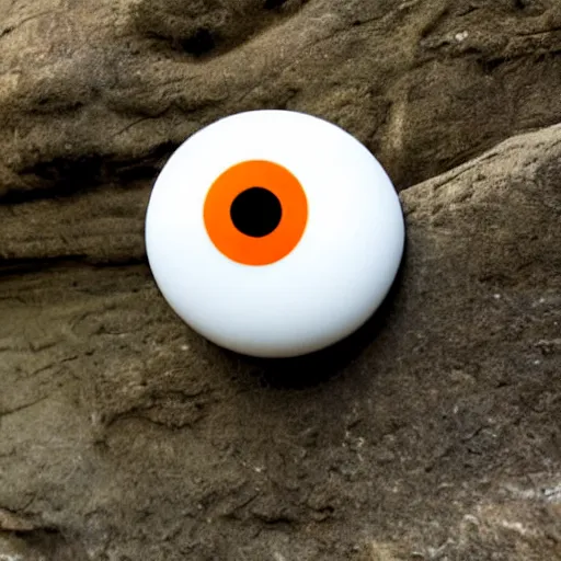 Image similar to boulder with two small googly eyes