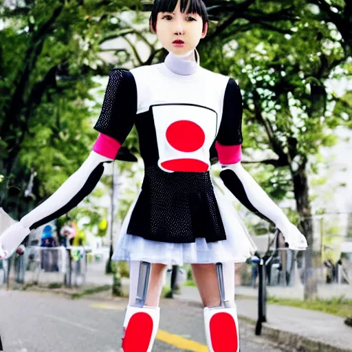 Image similar to fruits magazine steetwear photo of cute cool fashion worn by teens teens in the far future, futuristic!!! haute couture fashion!!!!, nanotechnology cybernetics!!! solar power prosthetic, style of ai yazawa