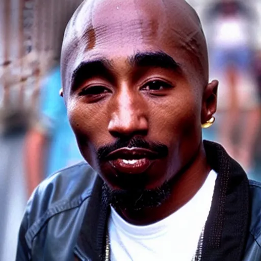 Image similar to photo of 2pac today if he was still alive.