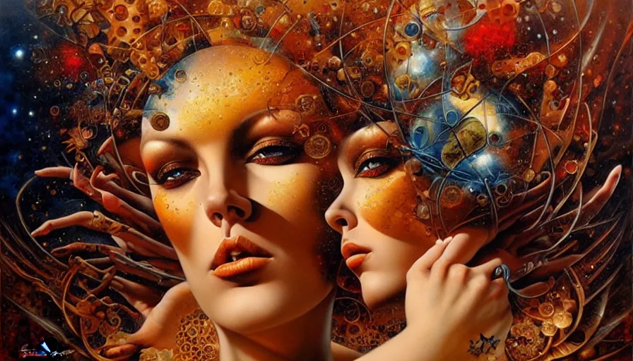 Image similar to the two complementary forces that make up all aspects and phenomena of life, by Karol Bak