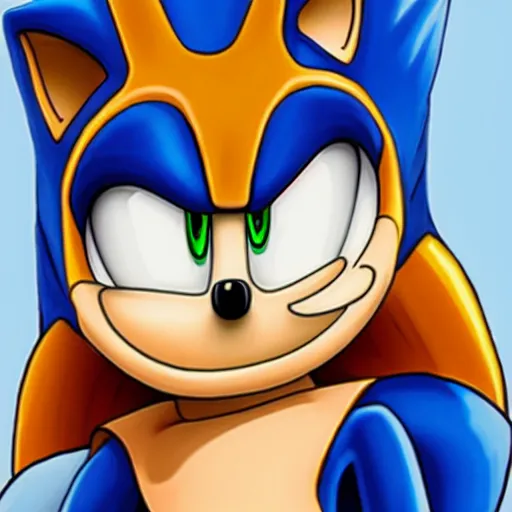 Prompt: photo of an ancient mummy that looks like sonic the hedgehog