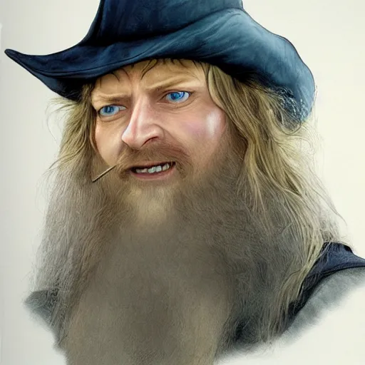 Image similar to portrait of tom bombadil from the lord of the rings, hyper realistic