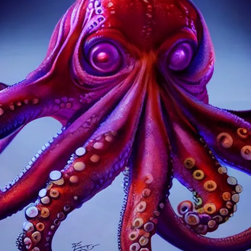 Prompt: the octopus, amazing, beautiful, perfect eyes, full body shot, portrait, vivid colors, elegant, concept art, sharp focus, digital art, Hyper-realistic, 4K, Unreal Engine, Highly Detailed, HD, Dramatic Lighting by Brom, trending on Artstation