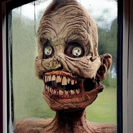 Image similar to nightmare fuel peering through your window, photo