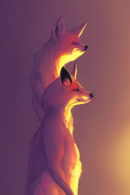 Image similar to a fox fursona, trending on artstation, by kawacy, furry art, digital art, cyberpunk, high quality, backlighting