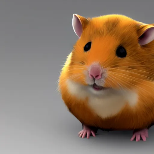 Prompt: fatty anthro hamster, 3 d render