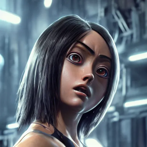 Prompt: alita, hyper realistic, artstation, highly detailed, 8 k resolution