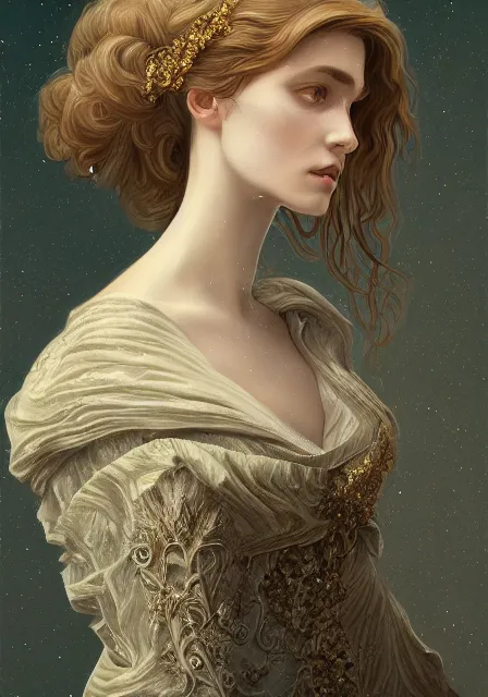 Image similar to lady, intricate, elegant, highly detailed, digital painting, artstation, concept art, smooth, sharp focus, illustration, pre - raphaelite style