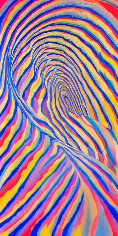 Image similar to cosmic folding in spacetime by bridget riley