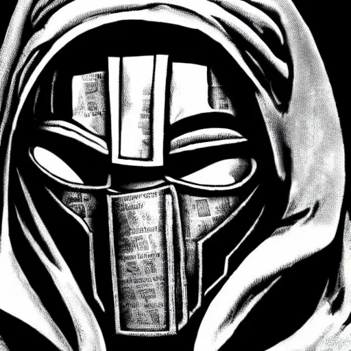 Prompt: MF DOOM as doctor doom, by Jack Kirby